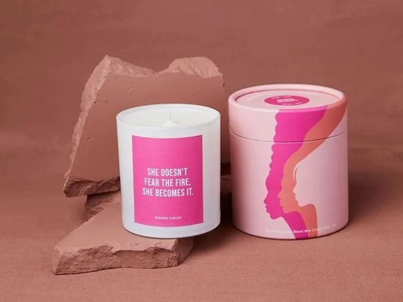 Pink Round Small Candles Gift Box