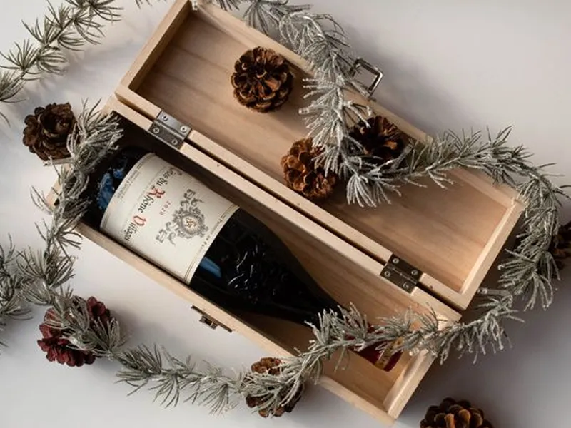 Simple Original Wooden One Wine Gift Box