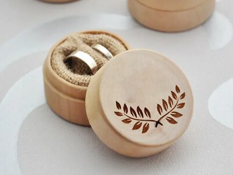 Small Round Lid And Base Jewelry Cork Gift Box