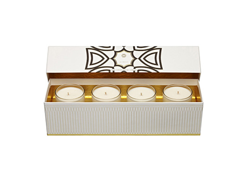 Luxury Candle Jar Box With Cardboard Insert For 4 Candles