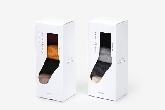 Patterned Socks in Window Packaging